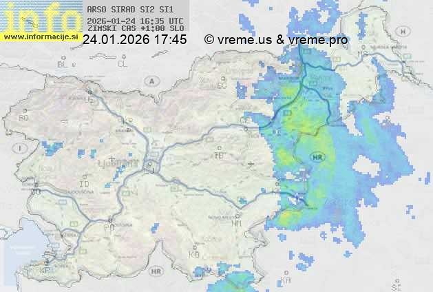Radarska karta padavin