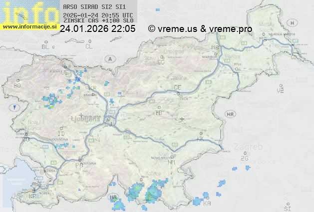 Radarska karta padavin