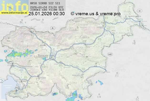 Radarska karta padavin