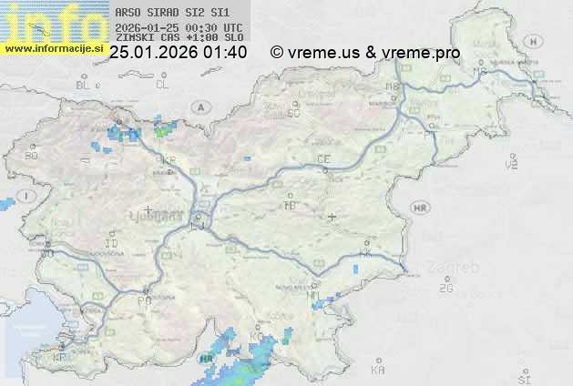 Radarska karta padavin