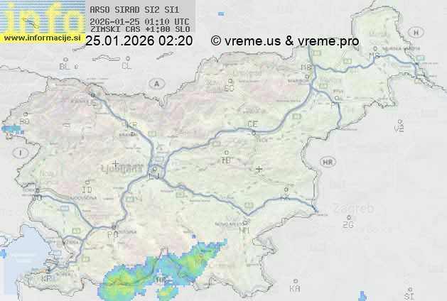 Radarska karta padavin