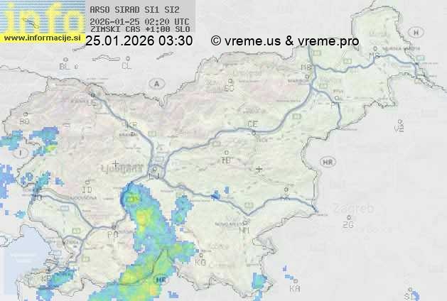 Radarska karta padavin