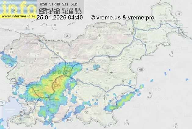 Radarska karta padavin