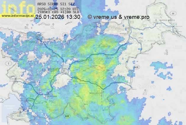Radarska karta padavin