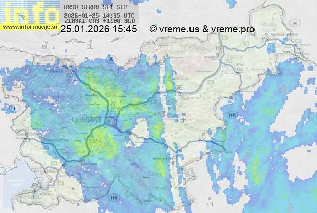 Radarska karta padavin