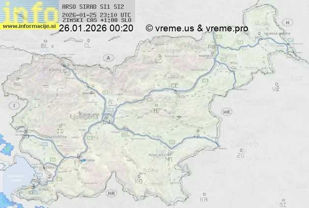 Radarska karta padavin