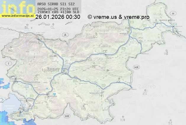 Radarska karta padavin