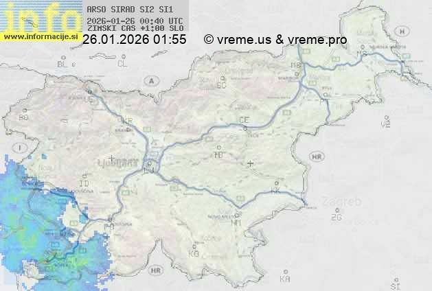 Radarska karta padavin