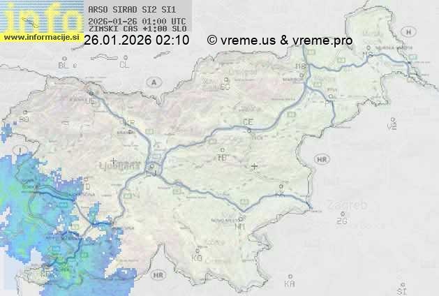 Radarska karta padavin