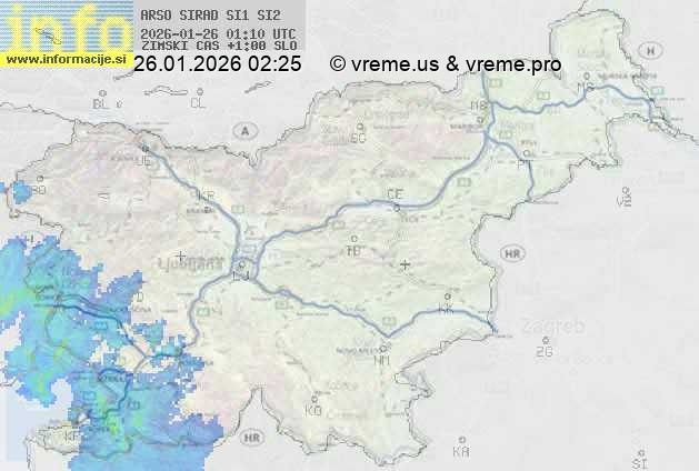 Radarska karta padavin