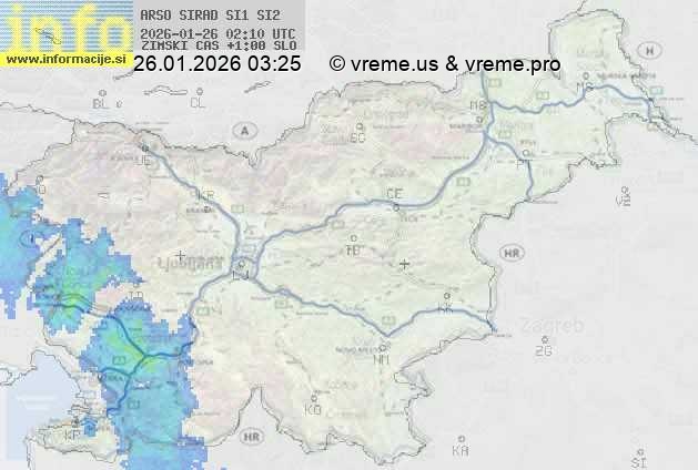 Radarska karta padavin