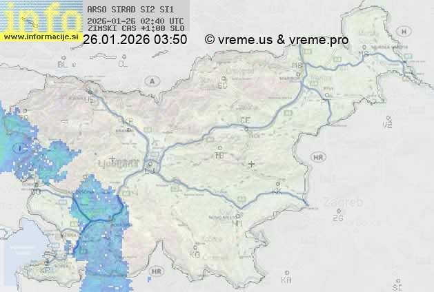 Radarska karta padavin