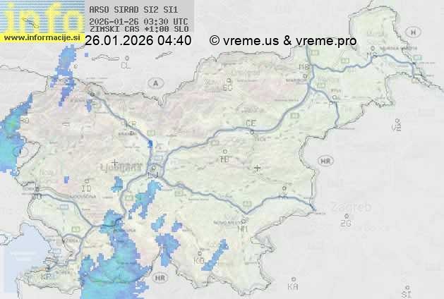 Radarska karta padavin