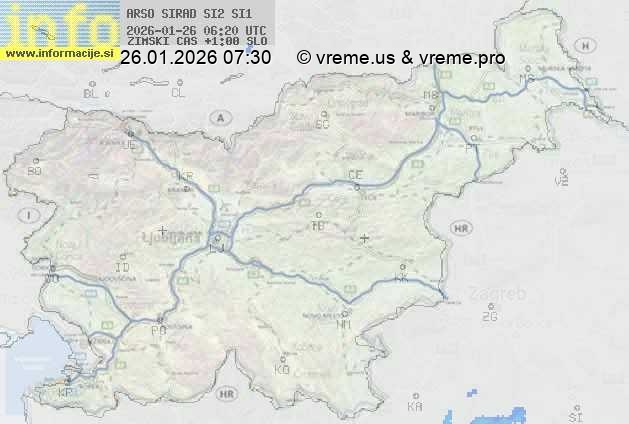 Radarska karta padavin