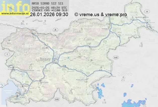 Radarska karta padavin