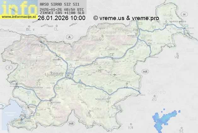 Radarska karta padavin