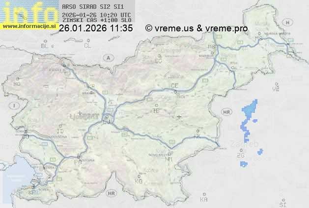 Radarska karta padavin