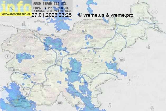 Radarska karta padavin