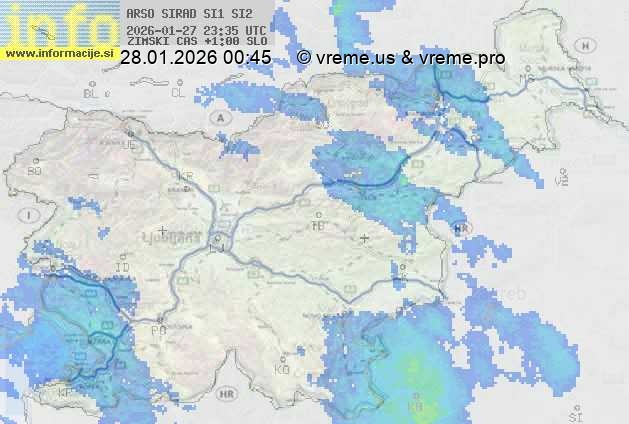 Radarska karta padavin