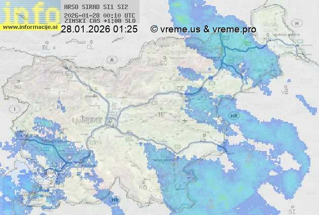 Radarska karta padavin