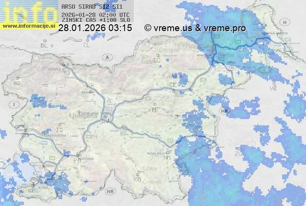 Radarska karta padavin