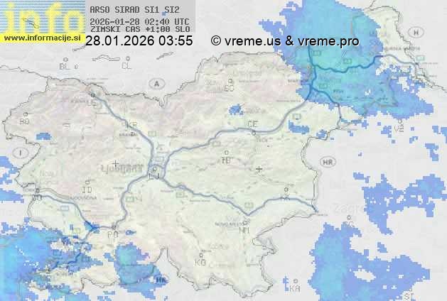 Radarska karta padavin