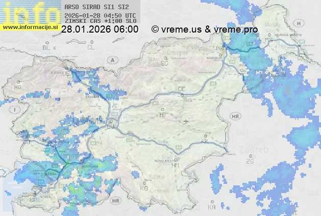 Radarska karta padavin