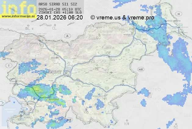Radarska karta padavin