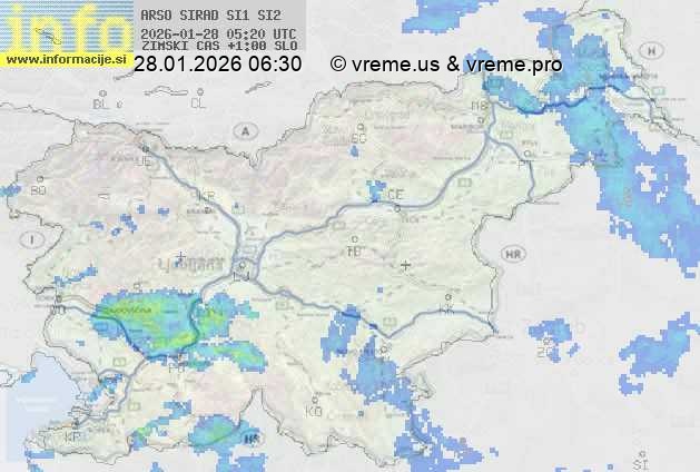 Radarska karta padavin