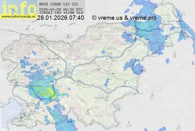 Radarska karta padavin