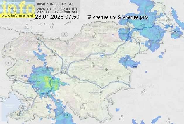 Radarska karta padavin