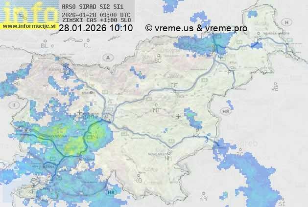 Radarska karta padavin