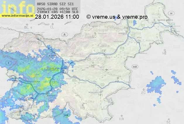 Radarska karta padavin