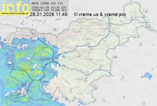 Radarska karta padavin
