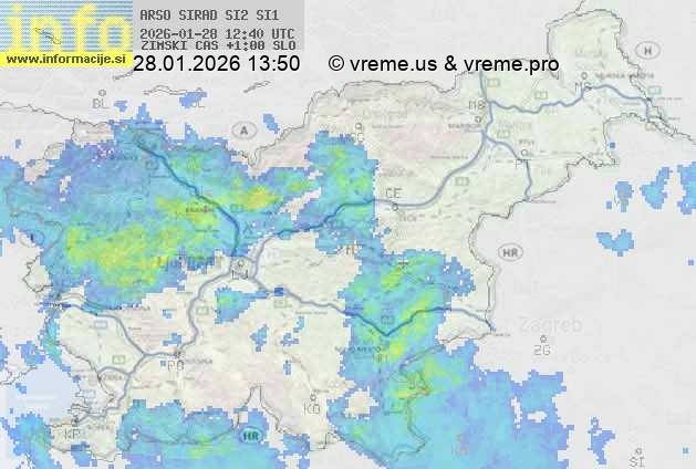 Radarska karta padavin
