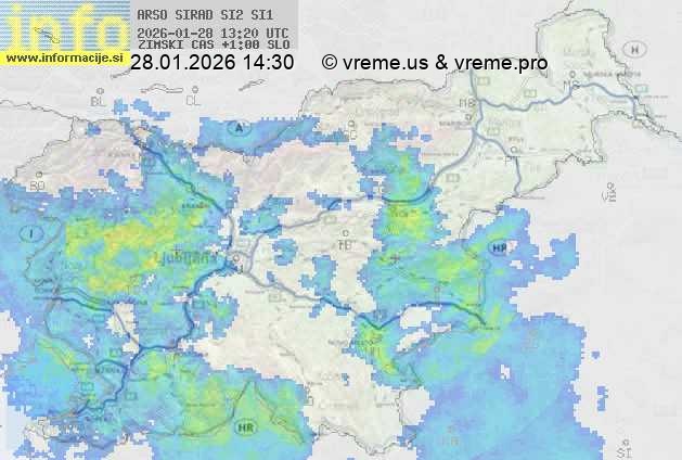Radarska karta padavin