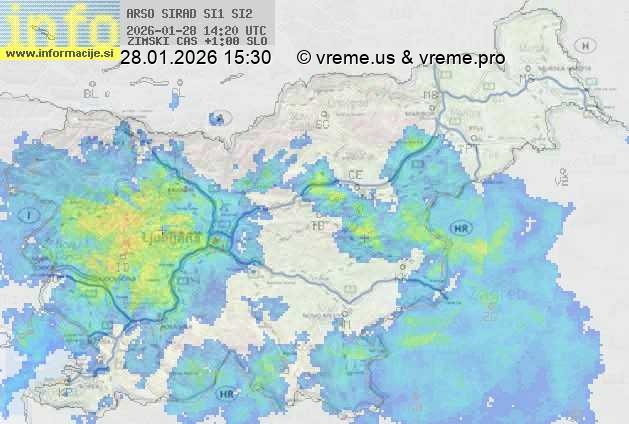 Radarska karta padavin