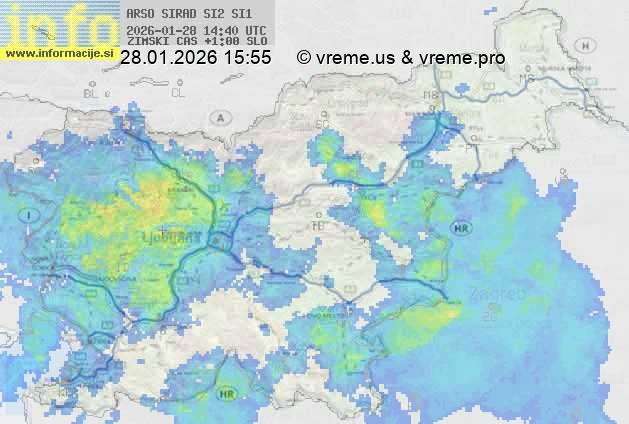 Radarska karta padavin