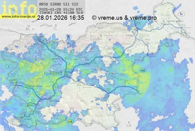 Radarska karta padavin
