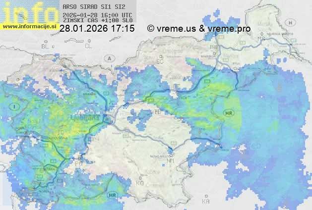 Radarska karta padavin