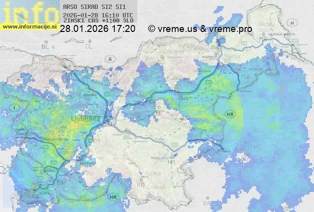 Radarska karta padavin