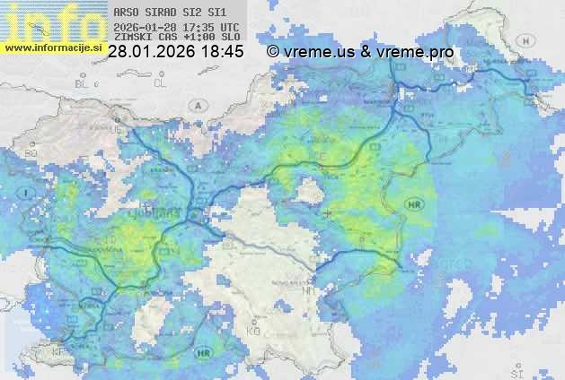 Radarska karta padavin