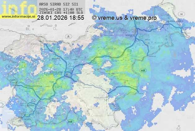 Radarska karta padavin