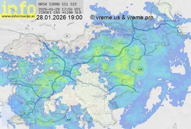 Radarska karta padavin