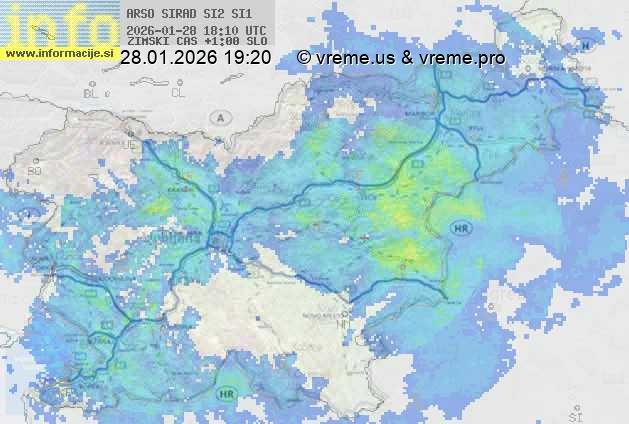 Radarska karta padavin