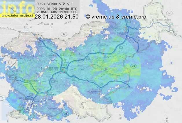Radarska karta padavin