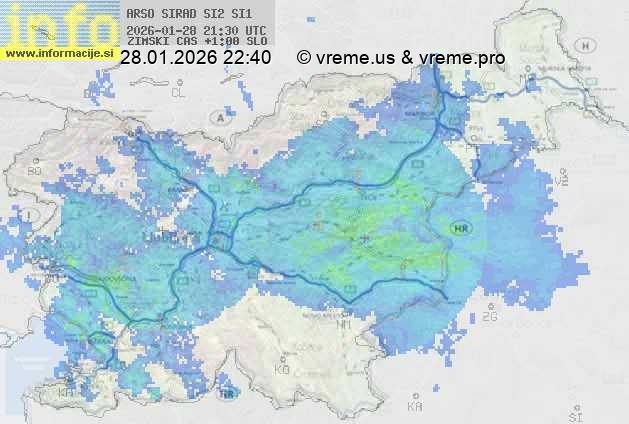 Radarska karta padavin