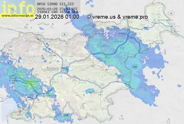 Radarska karta padavin
