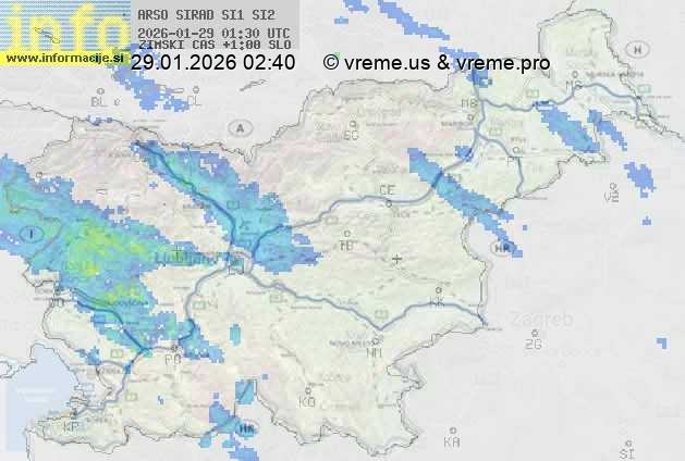 Radarska karta padavin