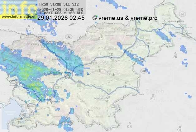 Radarska karta padavin